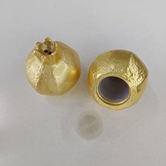 Pomegranate Gold Salt Pepper Shakers Set of 2 Cute Modern Decorative Kitchen Table Decor for Home Restaurants Decor Gifts for Housewarming Wedding Friends and Family Return Gifts (Pomegranate)