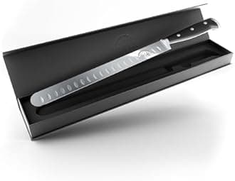 SPITJACK Brisket Knife for Meat Carving and Smoked Meat and Turkey Slicing - Stainless Steel, Granton Edge, 11 Inch Blade, BBQ Competition Chef Series