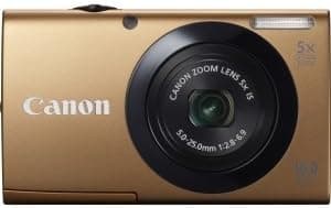 Canon PowerShot A3400 is 16.0 MP Digital Camera with 5X Optical Image Stabilized Zoom 28mm Wide-Angle Lens with 720p HD Video Recording and 3.0-Inch Touch Panel LCD (Gold)