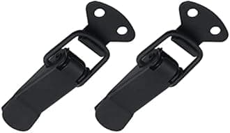 Toggle Clamp Latch Security Spring Loaded Car Bumper Hook Lock Clips Hasp Kit 2Pack Universal Quick Release Fasteners for Racing Car Truck Bumper Trunk Fender and Hatch Lids Accessories(L)