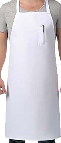White Apron with Pocket on Top