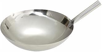 Winco Stainless Steel Nailed Joint Wok, 14-Inch
