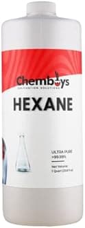 Chemboys Hexane –- High Purity Solvent for Botanical Oil Extraction - Industrial Non Polar Solvent for Cements, Ink - Made in USA - 1 Quart (32 fl oz)