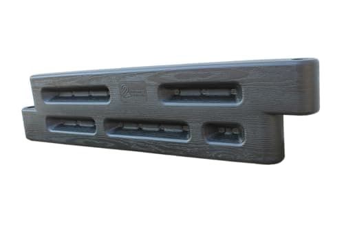 Playsafer Playground Edging Border -12" High Plastic Interlocking Timber for Playgrounds, and Play-Areas - Black - 52" L X 4" W X 12" H (6 Pack)