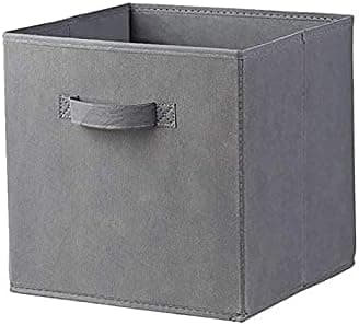 Fabric Foldable Cloth Storage Cube Basket Bins Organizer Containers Drawer (1), 30 x 30 x 30 Cm, Grey