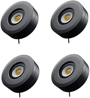 Nortek Platina+ 5W COB LED Surface Spotlight | Focus Light for Ceiling, Mirror, Bathroom & Wall Decor | IP66 Waterproof Anti-Glare Light for Balcony, Staircase & Indoor Use | Warm White – Pack of 4
