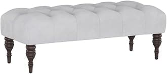 Storage Zeno Ottoman with Hidden Compartment, Rectangular 2 Seater Ottoman, Living Room Furniture, Storage Ottomans for Office, Bedroom, Living Room (Ivory) (White Velvet)