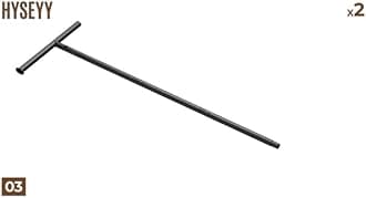 HYSEYY Double Rods Clothes Rack, Rolling Clothing Rack for Hanging Clothes Portable Wardrobe Rack, Metal Garment Rack Sturdy Coat Rack for Bedroom Laundry Living Room, Black