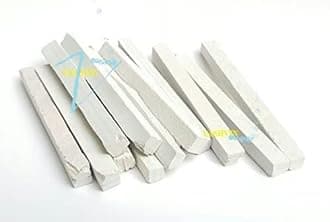 White @ Natural Earthy Slate/Saleti Pencil Natural Limestone Slate Chalk Pencil - Pack of 100 PCS (Saleti Chalk) || DGJD-29856