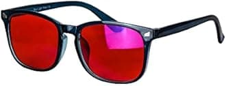 Blue and Green Wavelength Blocking Glasses Disruptive Light Blocking Glasses Red Lens Eliminate Eye Strain 068RD