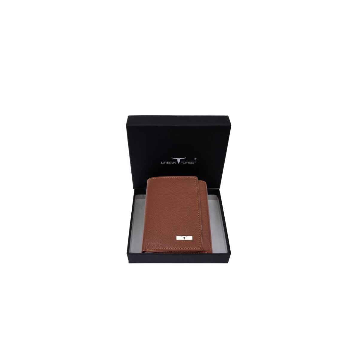 トラヴィス メンズ レザーウォレット, レッドウッド, RFID。