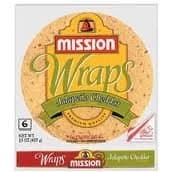 Mission, Wraps Jalapeno Cheddar, 6 Count
