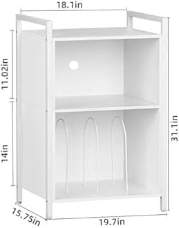 YAHARBO Record Player Stand, Vinyl Record Storage with Storage, Vintage Turntable Stand 3-Shelf Black Vinyl Record Holder Stand Holds Up to 180 Albums,Record Table with Handle for Living Room,Bedroom