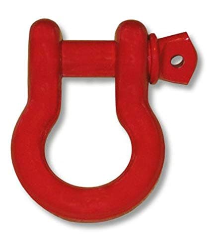 8-1/2 TON (It's Big!) 1 inch MEGA D-Shackle – Patriot RED Powdercoated (Single) (4X4 Recovery)