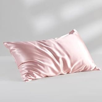 Bedsure 100% Mulberry Silk Pillowcase for Hair and Skin, Pink Silk Pillow Case with Hidden Zipper, Gifts for, King Size Single Pack,20x36 Inches