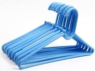 Plastic Clothes Hanger Set of 120 Clothes Hnager for Wardrobe Garments Hanging Blue