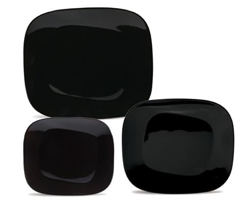 12 Piece Dinnerware Set, Black
