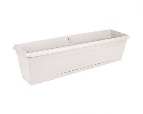 Set of 3 Plastic Rectangular Planter Liners Planters Plant Pots Symphonie Cerused White 50cm Plastic Trough Balcony Tub Window Box