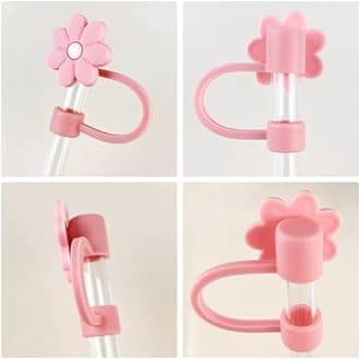 5Pcs 0.4in/10mm Diameter Silicone Straw Covers Cap Compatible with Stanley 20 30&40 Oz Cup, Straws Topper for Stanley 40 Oz Tumbler with Handle, Dust-Proof Straw Caps for Water Bottle