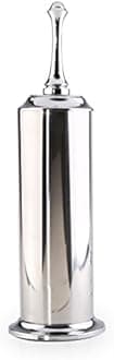 BINO | Toilet Brush and Holder with Removable Drip Cup - Toilet Bowl Cleaner and Holder | Scrubber Brush for Bathroom Restroom Accessories - Polished Chrome