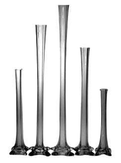 Eiffel Tower Vases 24" - 12 pcs - Clear