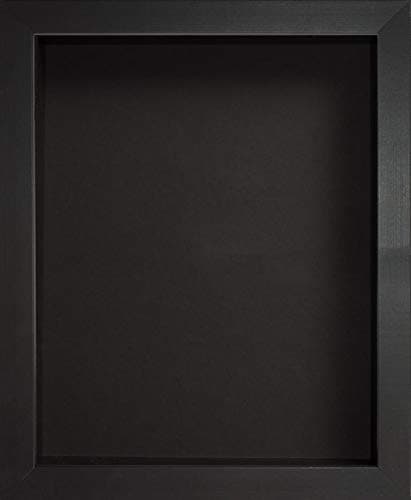 Radcliffe Black Wooden Deep 3D Box Frame A3, Black Backing Board * Choice of Sizes* Fitted with Real Glass
