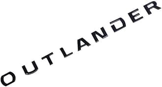 REDVIT Car Emblems Badge for Mitsubishi Outlander 2019, Front Center Grille Decal Logo Badge Decals Front Bonnet Trunk Tuning Front Center Grille Emblem,Black