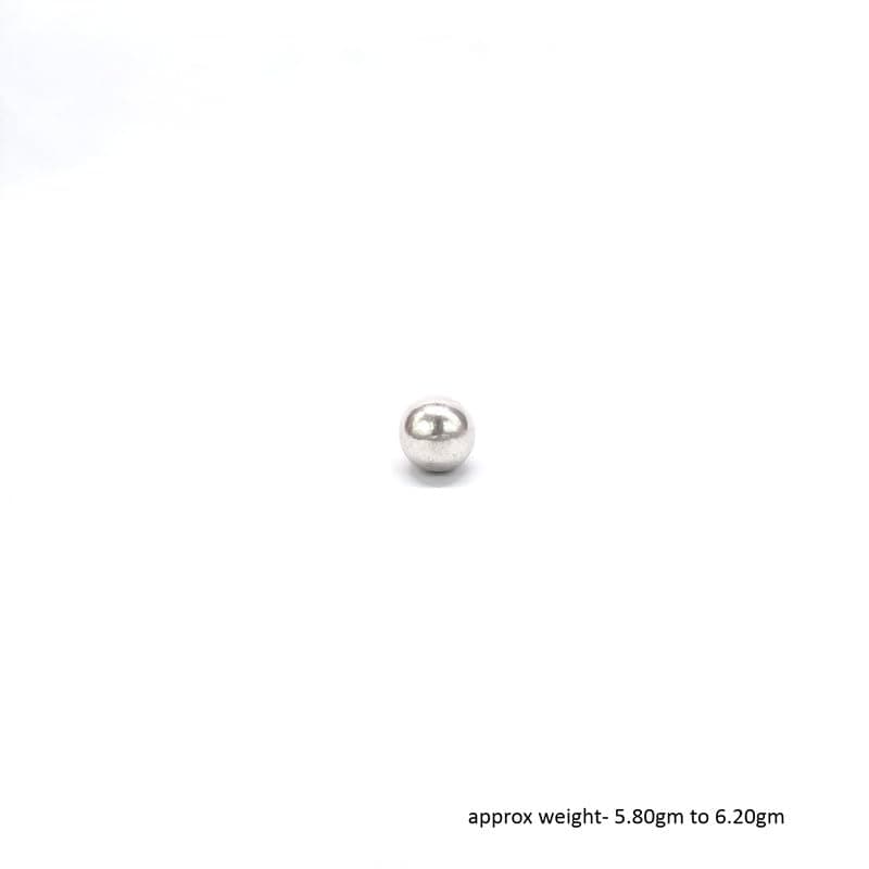 DOKCHAN Solid Pure Silver Full Round Balls chandi ki thos Goli (Diameter : 1.3cm | 5.8gm Approxe)