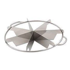 Onesource 1 X New, 6-Slice Pie Cutter Press, 18/8 Gauge Stainless Steel, Commmercial Grade, Side-Handles
