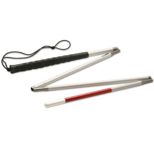 Alum. 4-Section Folding Cane-Pencil-48-in