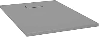 Durable SMC Shower Base Tray - Stain-Resistant, Scratch-Resistant, Low-Threshold Bathroom Tray with Stone Resin Surface, 100x70 cm, Grey