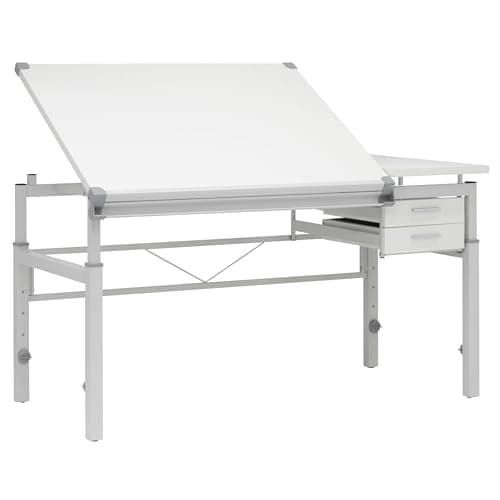 Studio Designs Graphix II Pro Line Split Top Height Adjustable Drafting, Drawing Table with 39.5" x 30" Tilting Top