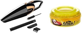 Formula 1 615026 Carnauba Paste Wax (230 g) & Bergmann Stunner Car Vacuum Cleaner with Stainless Steel HEPA Filter (Black)