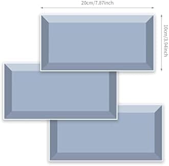 Alwayspon Wall Tile Transfers Sticker for Home Decor, Peel and Stick Self-Adhesive Splashback, Stick on Tile Decals for Living Room Kitchen Bathroom Decor, Blue, 9 Pieces