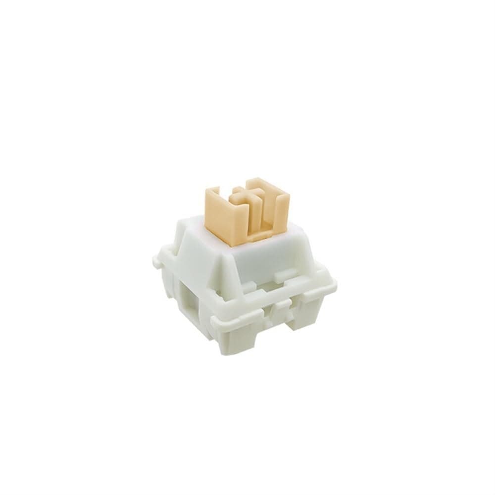 OTM Cream Pro Switch, 5Pin Pre-Lubed Linear/Silent/Clicky Switch for Custom Mechanical Keyboard (Color : Silent Cream Yellow, Size : 90PCS)