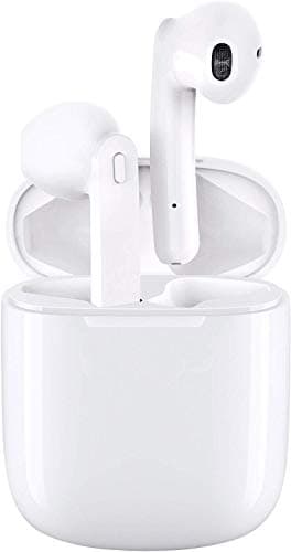 True Wireless Bluetooth Earbuds, Bluetooth 5.0 in-Ear Headphones with Charging Case, TWS Stereo Earphones Deep Bass Sound, IPX5 Waterproof, Built-in Mic, Clear Call, Secure Fit for Sports A8