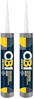 OB1 Clear Multi-Surface Construction Sealant & Adhesive - Hybrid Technology - Excellent Chemical Resistance - Water Resistant - Weather Resistant - Food Safe - 290ml (Pack of 2)