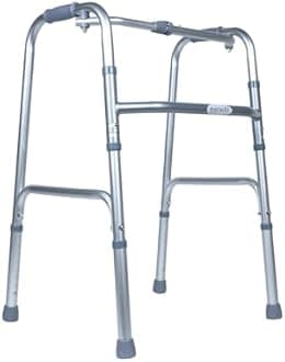 Everactiv Lightweight Aluminuium Walker for adults, Height Adjustable Walking Support for Old People, Sturdy Frame Walker for Old People | Made in India