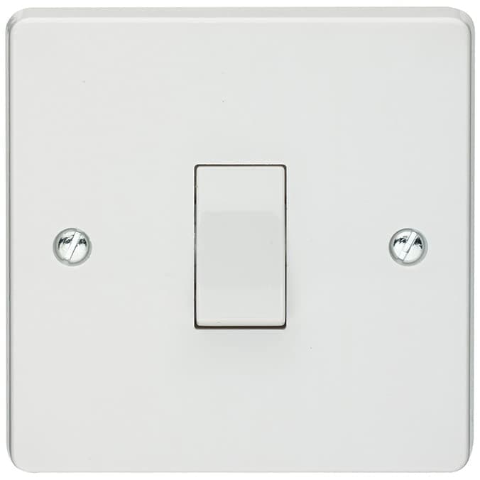 4170 1 Gang 2 Way Single Plate Light Switch 10a White