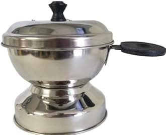 Chiratta Puttu Maker, Stainless Steel, Chiratta Maker with Handle Use with Pressure Cooker