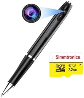 EYETECH 360 1080P Full Hd Pen Camera Hidden 100 Minutes Pen Battery Life Pocket Security Indoor Outdoor Body Camera with Video Audio Recording Secret Pen Recorder with Free OTG Cable (K-804)
