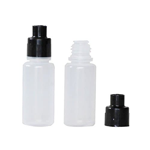 10ml Squeezable Bottle Dispensing Bottle with Black Luer Lock Transfer Cap 50 Units
