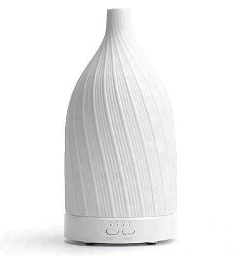 Handmade Stone Essential Oil Diffuser | 10 Hour Interval Diffusers for Essential Oils | White Ultra Quiet Defuser, Super High Aroma Output