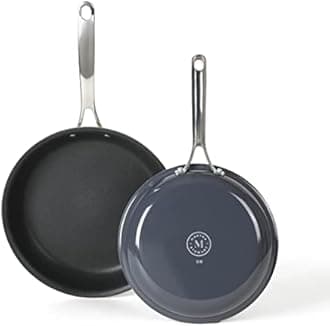 Martha Stewart Lockton 2 Piece 10" & 12" Fry Pan Set - Grey