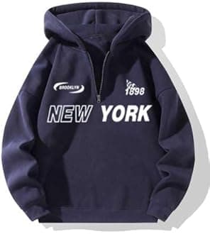 - Half Zipper Printed Hoodies for Men | Men's Sweatshirt