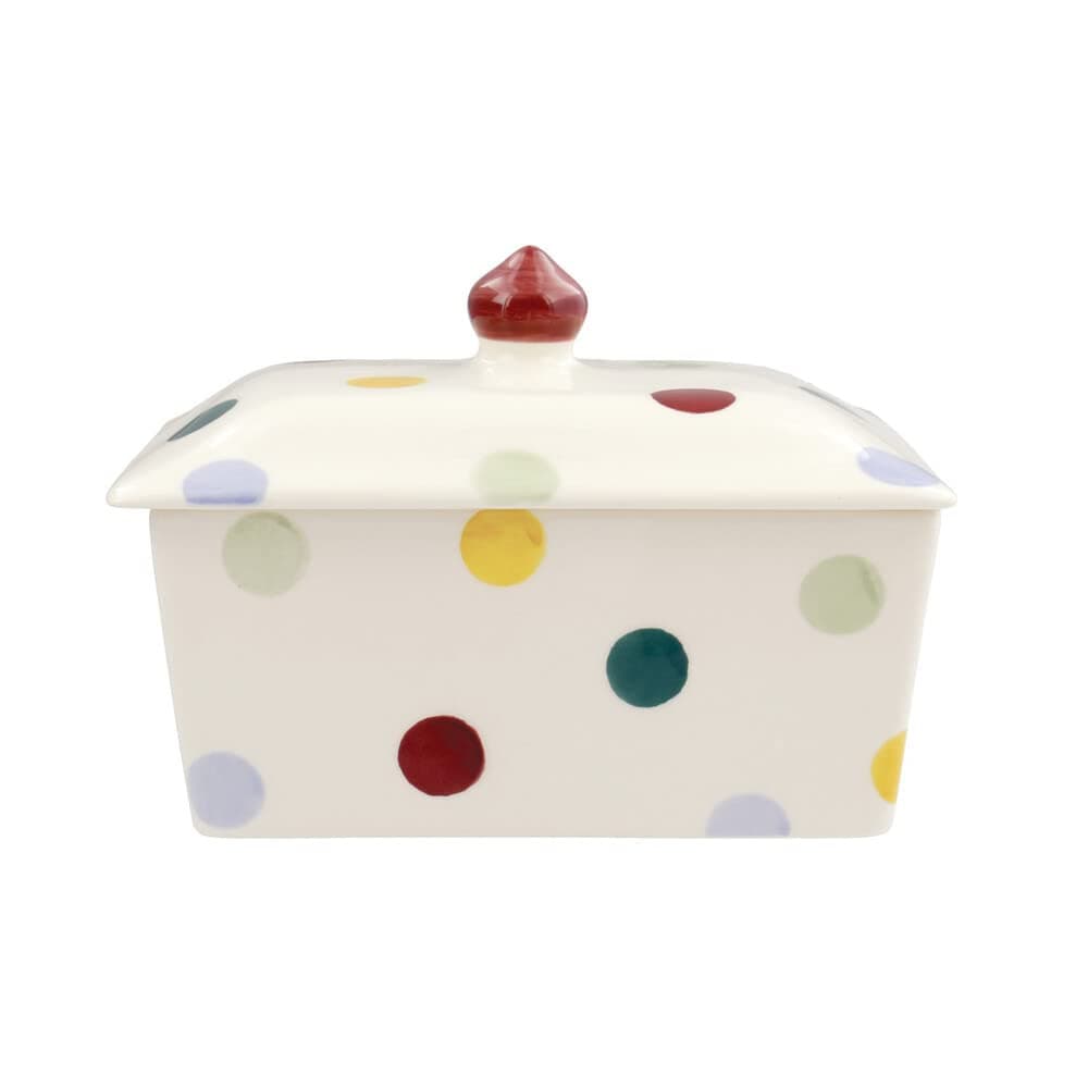 Polka Dot Small Butter Dish with Lid