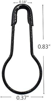 Milcraft Black Bulb Safety Pins, 1000 Pcs, Whimsical Style, Metal Material