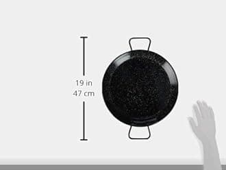 Garcima La Ideal 20232 Enamelled Steel Paella Pan, 32 cm, Black