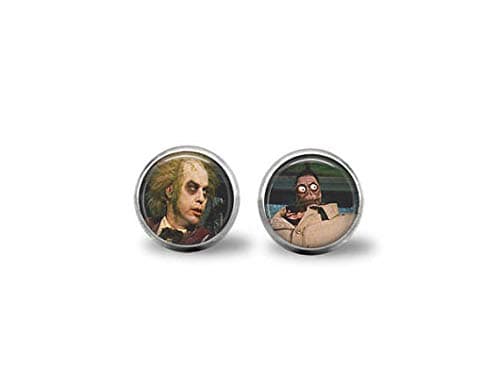 Beetlejuice & Shrunken Head Guy Earrings