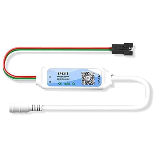 SP621E Bluetooth addressable LED Controller WS2811 Addressable RGB Mini LED Controller 5V 12V 24V for SK6812 WS2812 SM16703 1903 3Pin Dream Color LED Pixel Strip Lights DC5V~24V APP Control